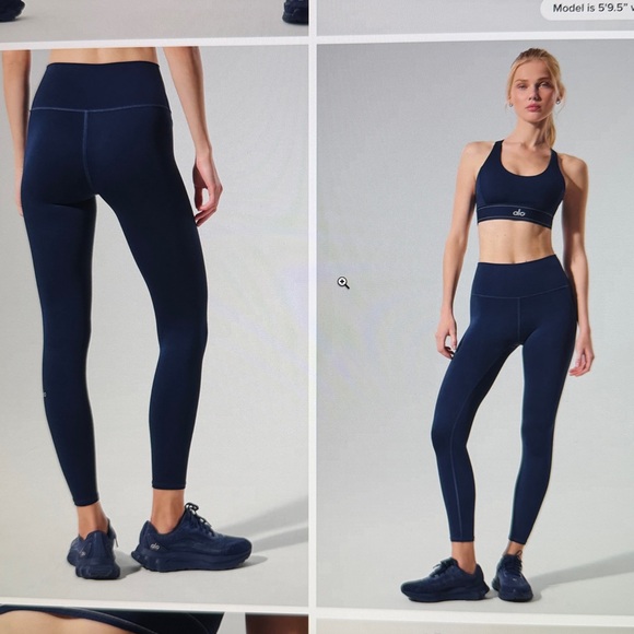 Excellent condition ALO 7/8 Airlift Leggings in Navy small - Picture 6 of 7